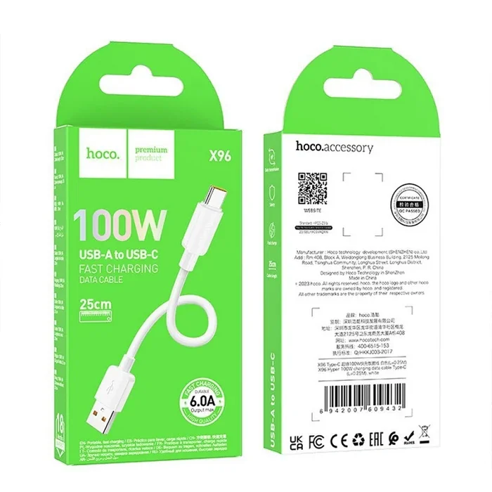 100W USB-A – USB-C Hızlı Şarj & Data Kablosu – 30 dk %50 Dolum