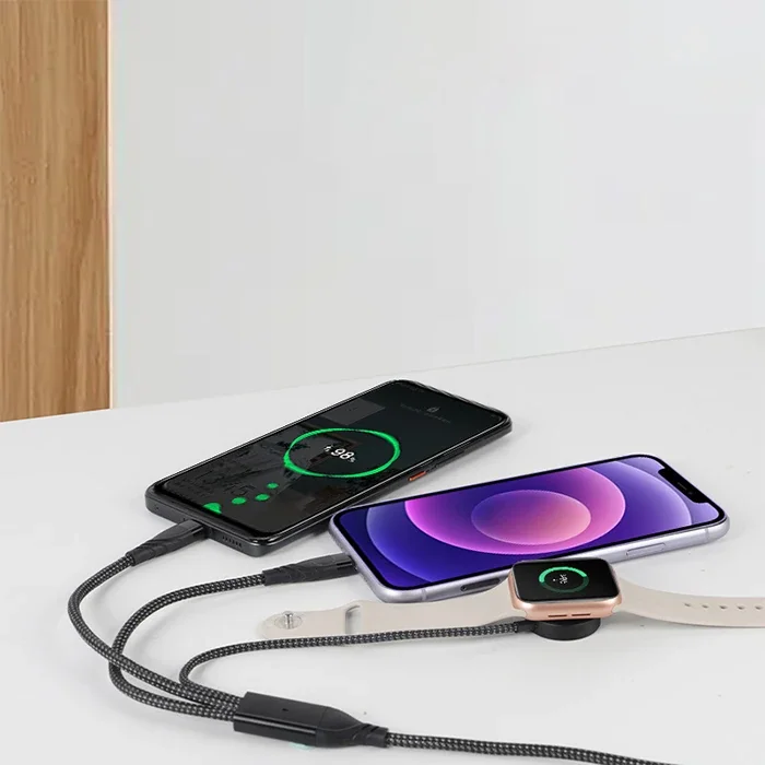 100W USB-C Çoklu Şarj Kablosu + Apple Watch - 3’lü Güç Çözümü