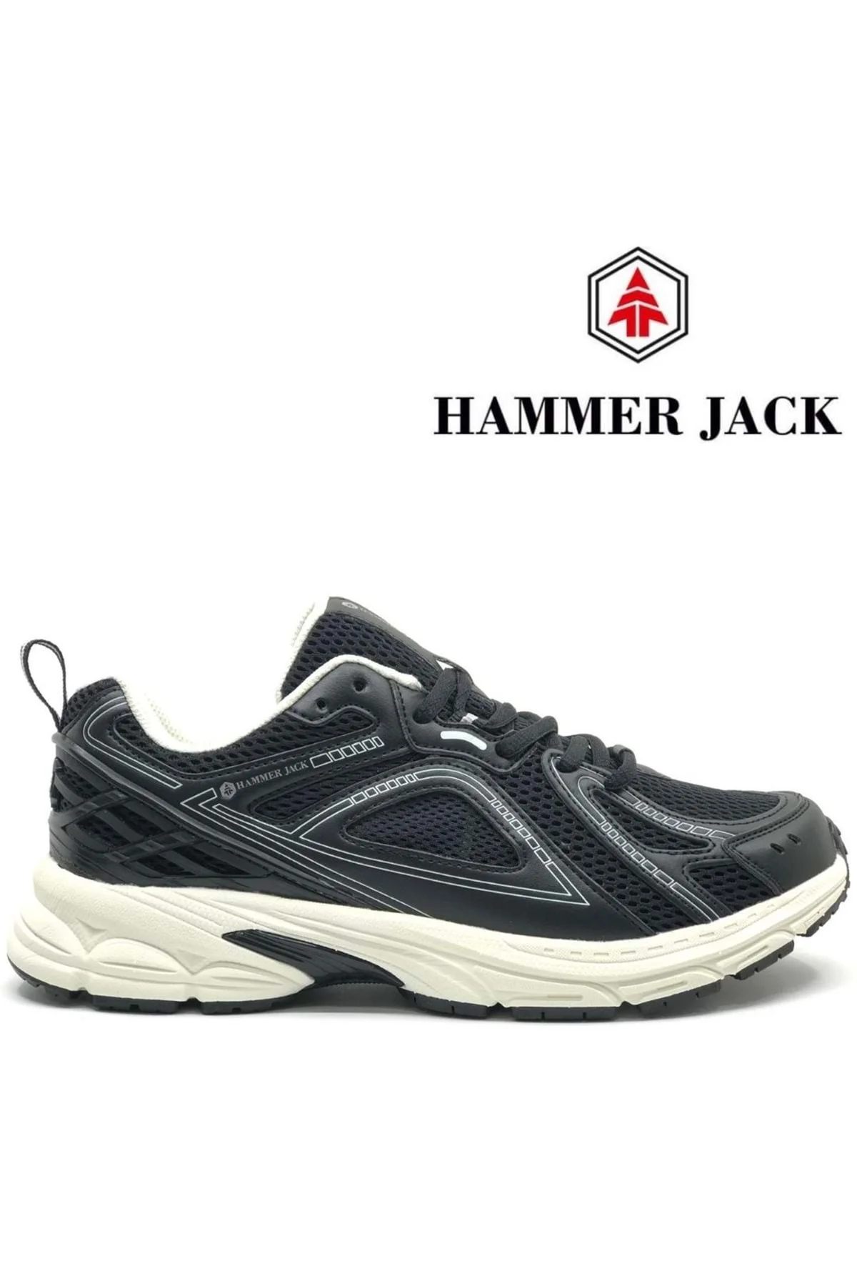 101-25028 Hamlet Koşu Ayakkabısı Unisex Spor Ayakkabı SİYAH-BEYAZ