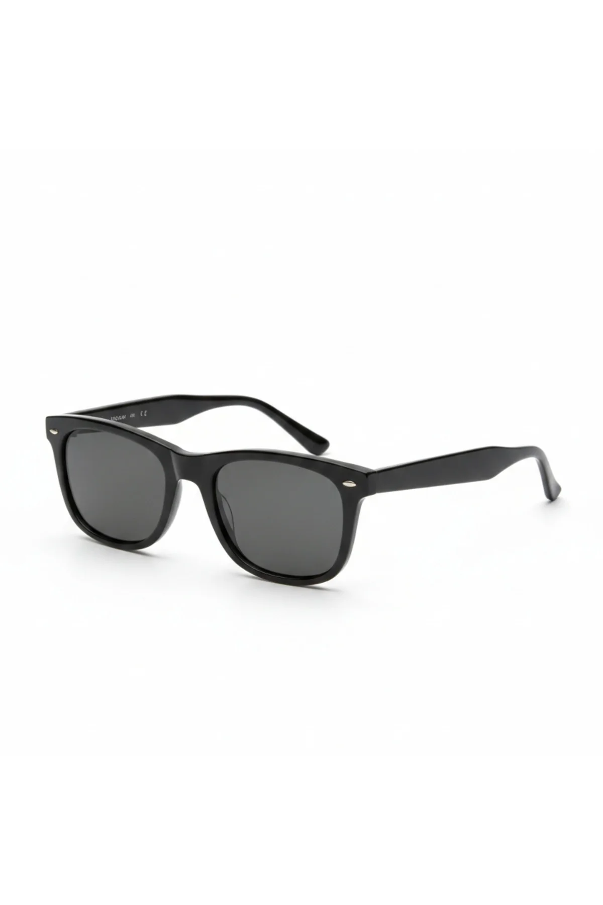 101 C3 49 Unisex Wayfarer Güneş Gözlüğü Parlak Siyah Çerçeve