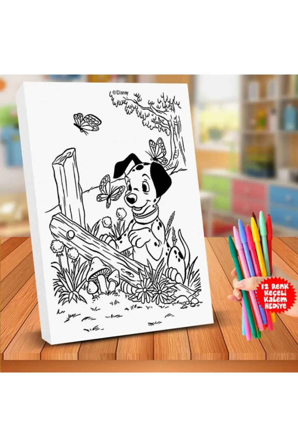 101 Dalmaçyalı Sevimli Köpek 25x35cm Çocuk Boyama Tablosu-106
