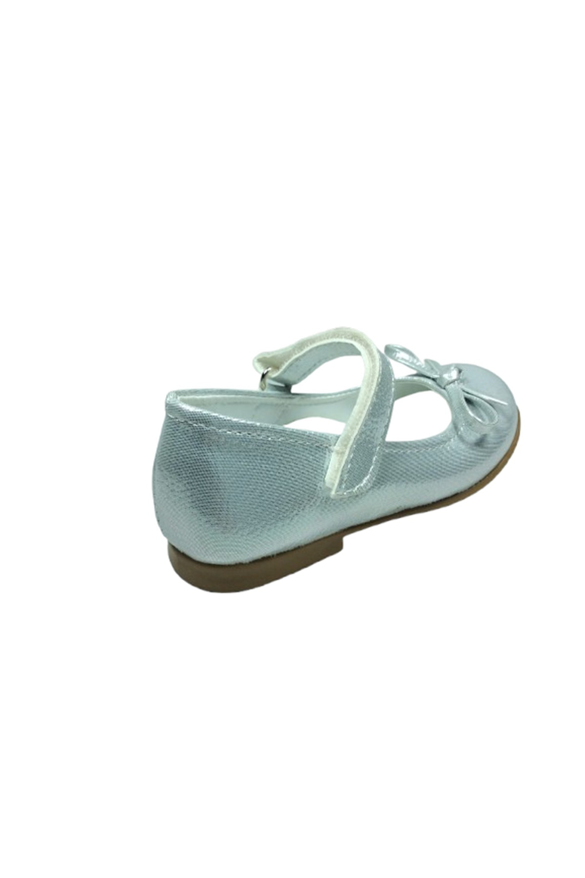 Ortopedikal 1010 Emt Bebe Gümüş Vk Parlak Babet Bıyık Fiyonk Kız Çocuk Abiye