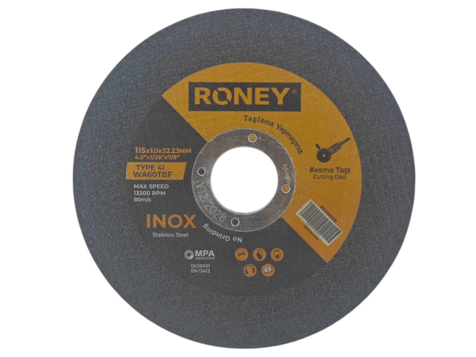 1010115   Roney WA60TBF İnox Kesici Taş 115*1mm