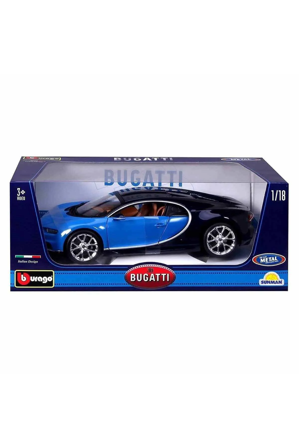 1011040 1:18 Bugatti Chiron Model Mavi Araba -Sunman 1011040 1:18 Bugatti Chiron Model Mavi Araba -Sunman