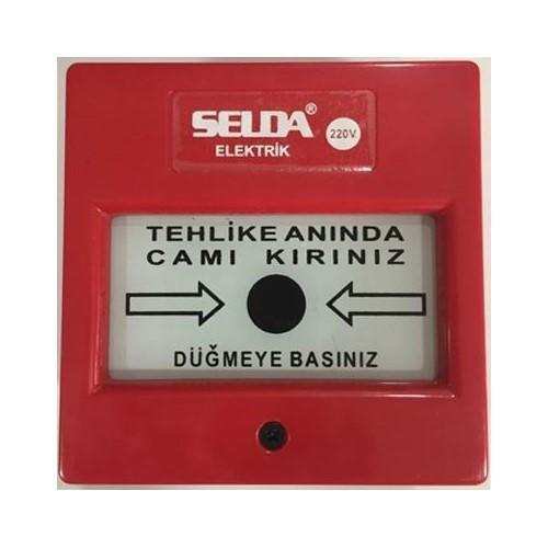 Evimdeyokyok 1016-220V İkaz Butonu (Kare) Tdrtr