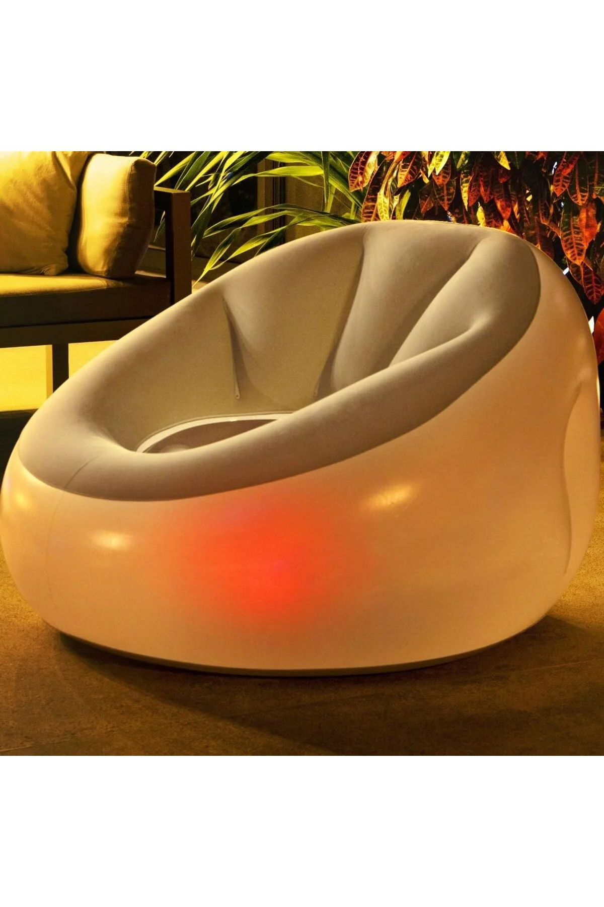 1.02m x 97cm x 71cm Şişirilebilir Sandalye LED Hava Sandalyesi