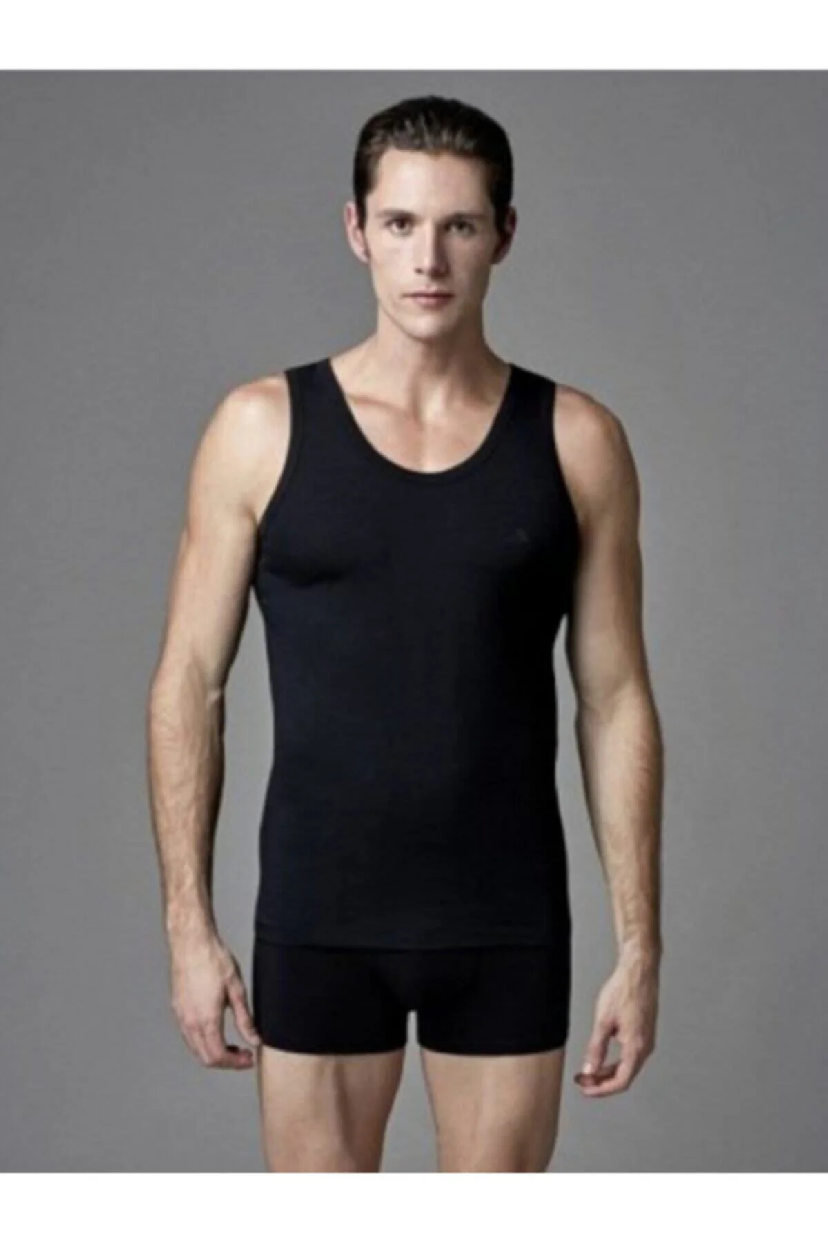 104 Erkek Atlet Boxer Takım Siyah