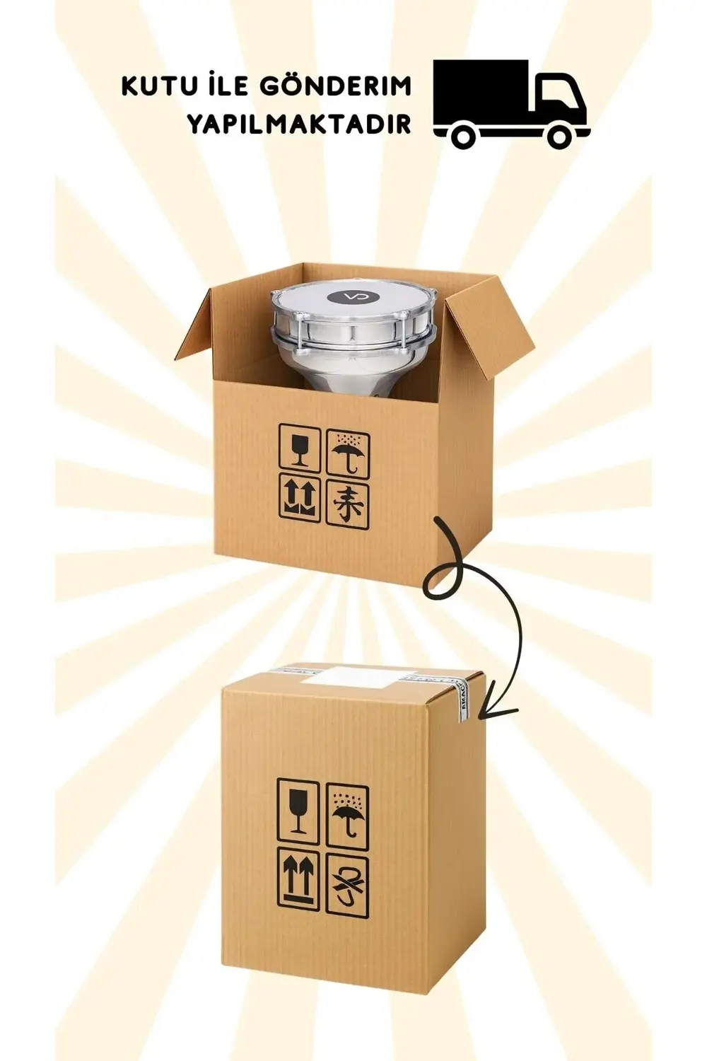 104AL - Alüminyum Klasik Düz Darbuka 4 Numara