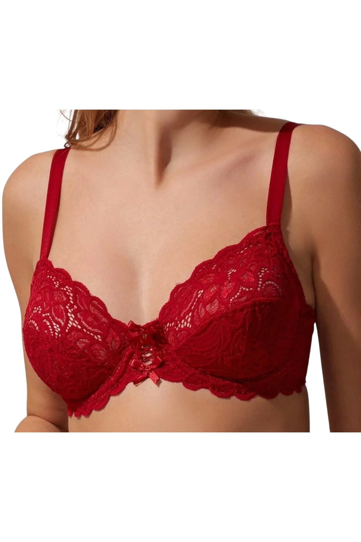 1050 Kadın Balenli Dantelli Toparlayıcı Sütyen
