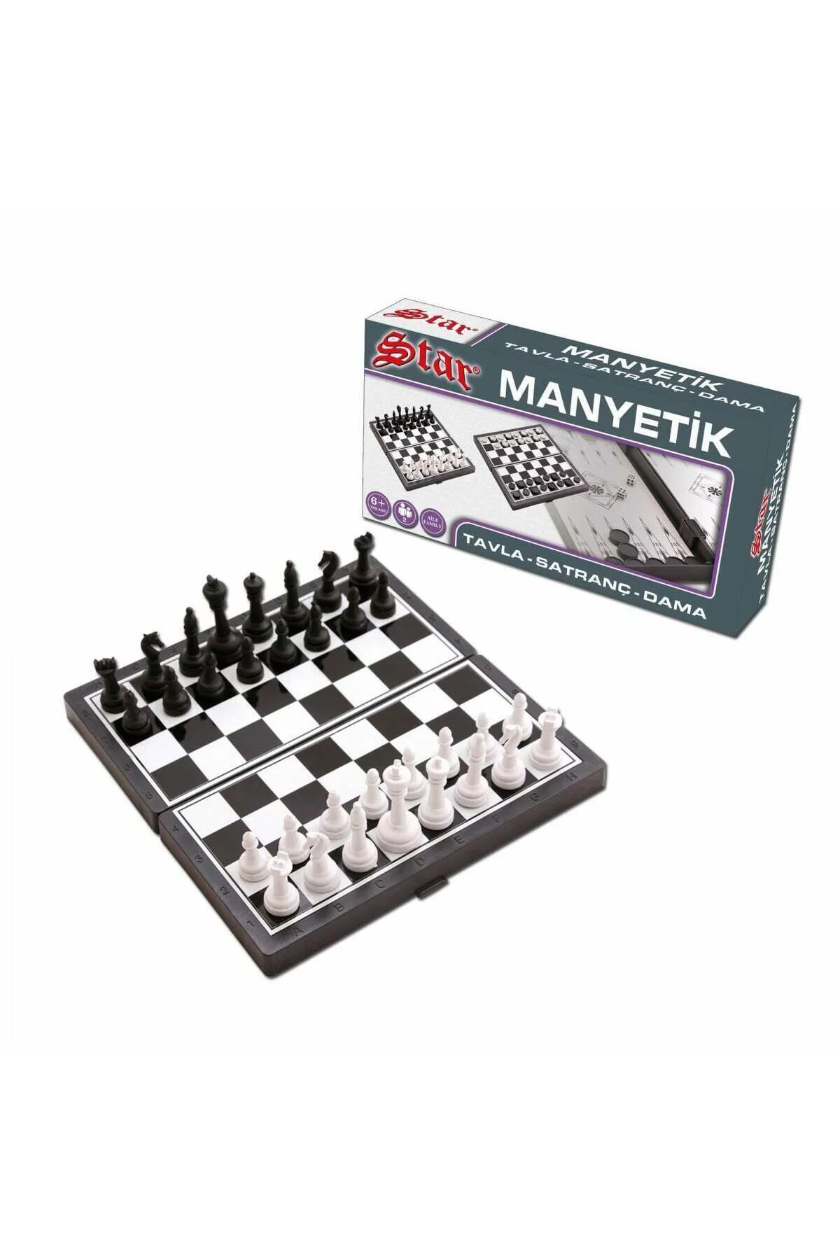 1050170 Manyetik Satranç-Tavla 2Si 1 Arada-Starokey