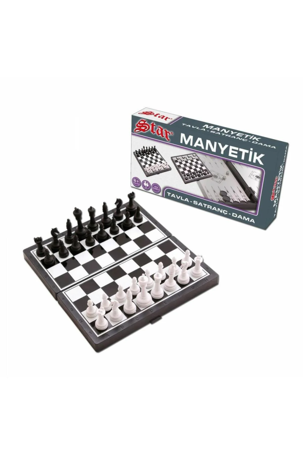 1050170 Manyetik Satranç-Tavla 2si 1 Arada -okey/ Bay Her Telden