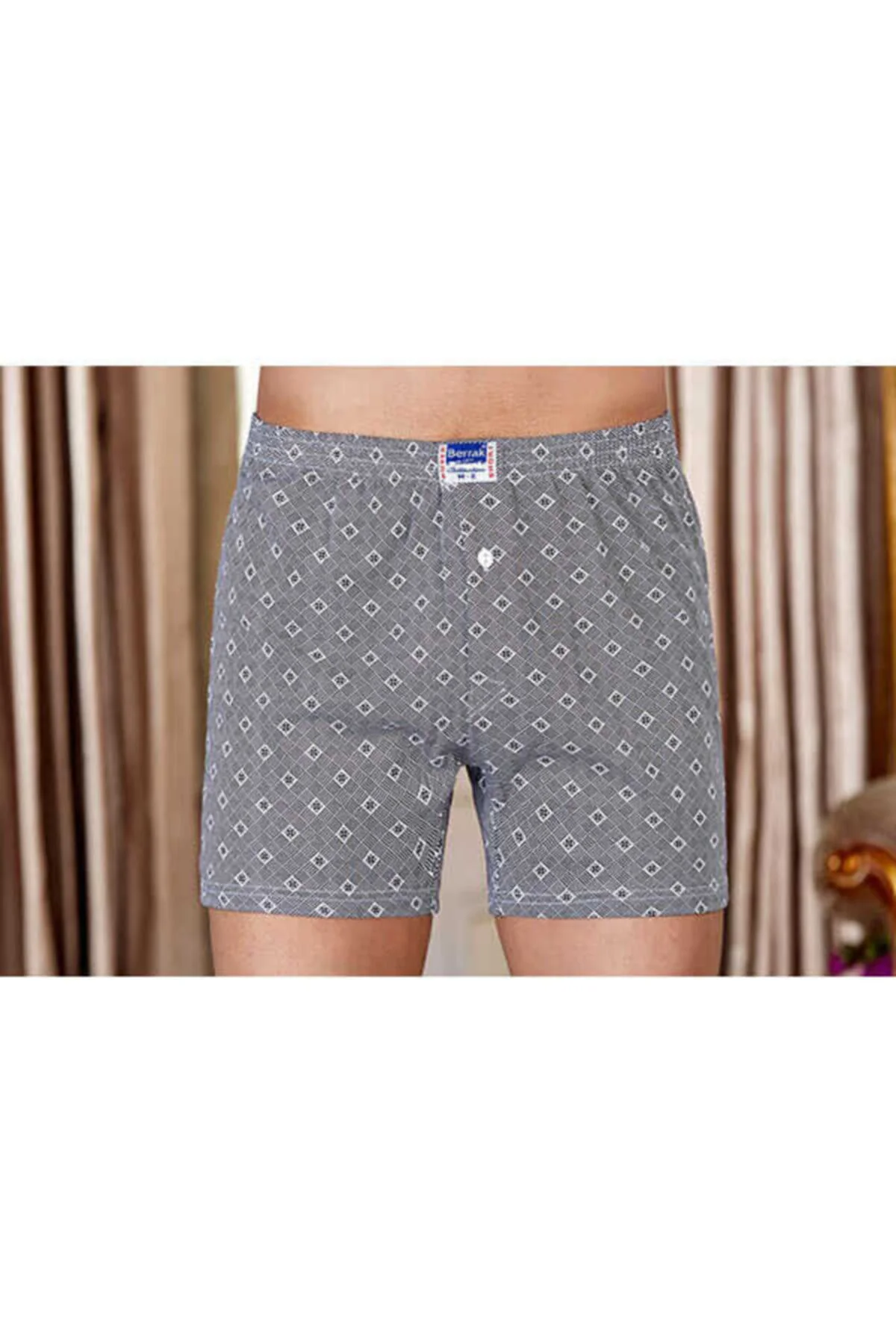 1053 Erkek Boxer Desenli Erkek Boxer