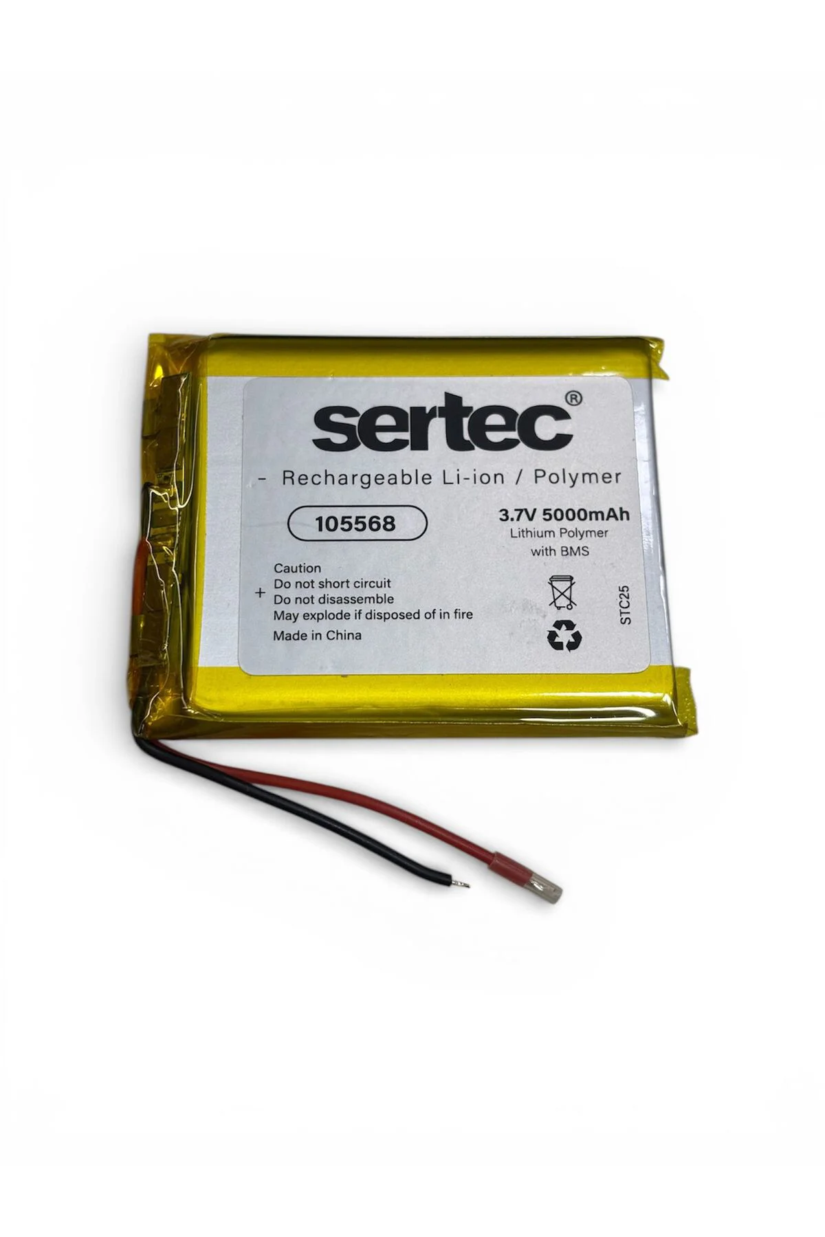 105568 3.7V 5000 mAh Li-Polymer Pil Devreli/1.5A