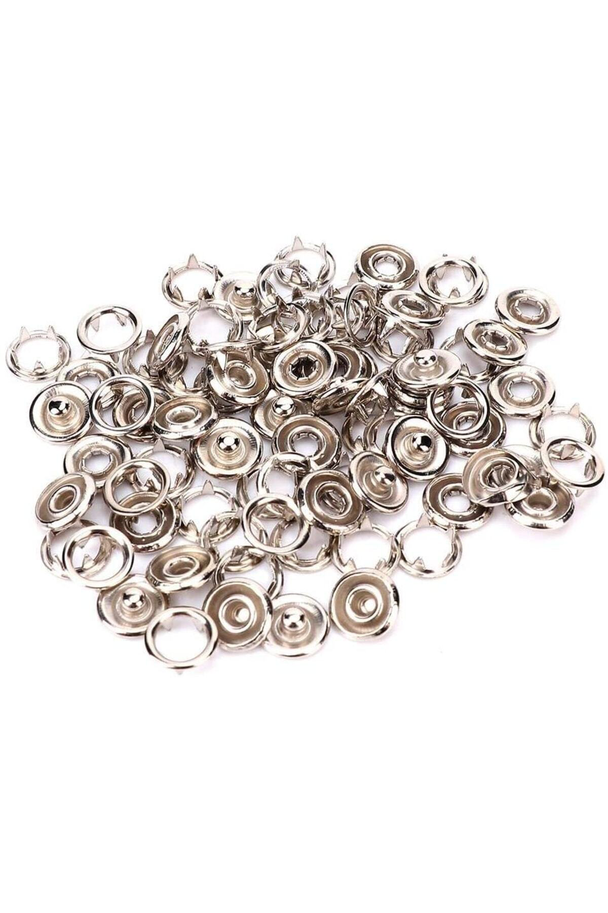 Tuhafiyecimiz 10.5Mm Nikel(Gümüş) Bebe Çıtçıt 100 Adet