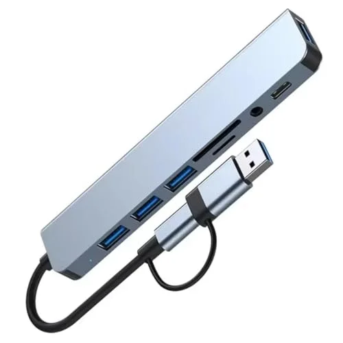 1060 8 in 2 USB-C & USB 3.0 Hub Çoklayıcı USB, Type-C, SD/TF ve Aux Çevirici x USB 3.0: 5Gbps ultra hızlı veri transferi. Klavye, mouse ve yazıcıl 1060 8 in 2 USB-C & USB 3.0 Hub Çoklayıcı USB, Type-C, SD/TF ve Aux Çevirici x USB 3.0: 5Gbps ultra hızlı veri transferi. Klavye, mouse ve yazıcıl