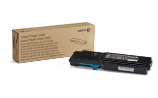 106R02233 PHASER 6600/WC 6605 YUKSEK KAP. CYAN TONER KARTUSU 6000 SAYFA