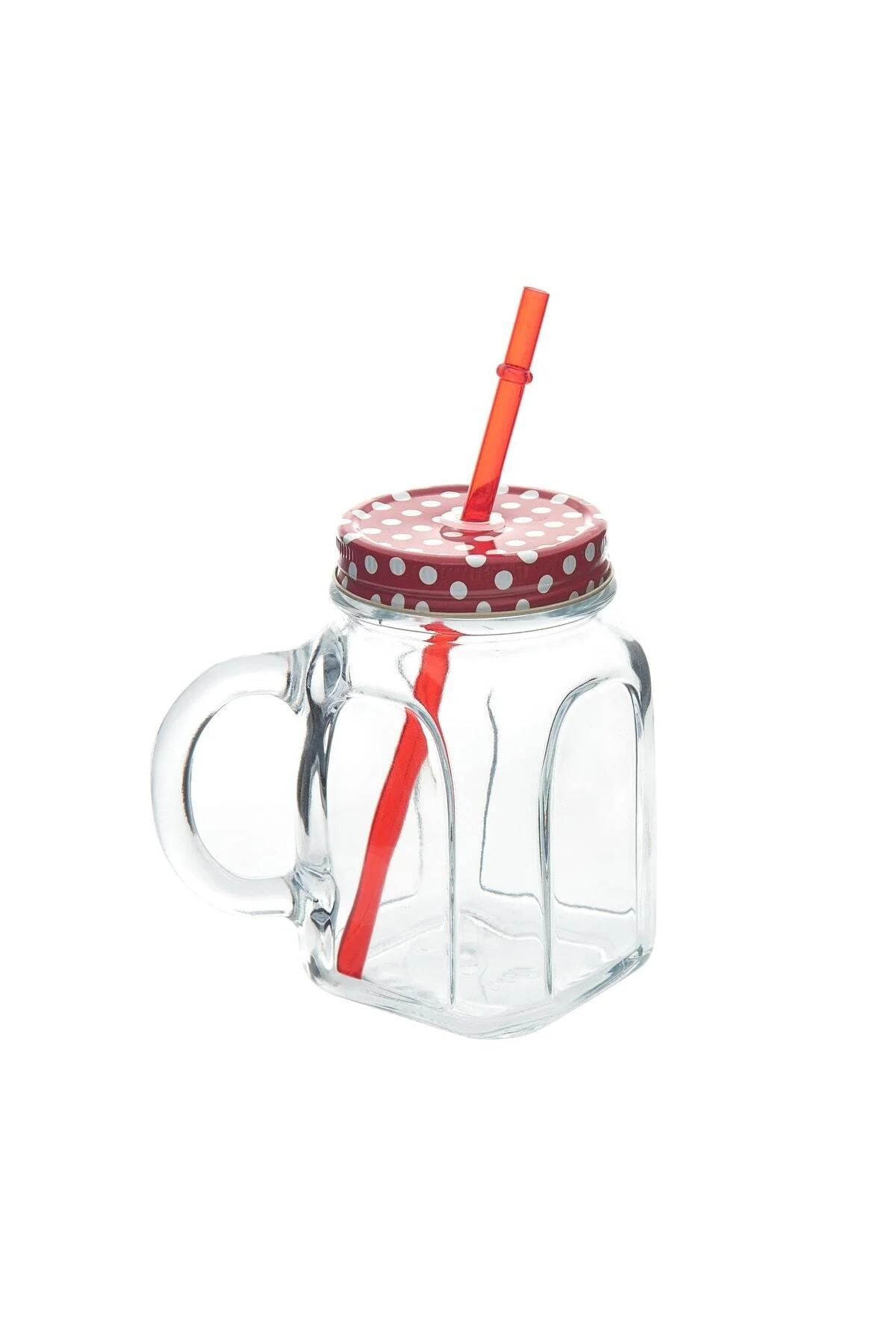 1073861 Pipetli Kulplu Bardak - Kırmızı/450 Cc