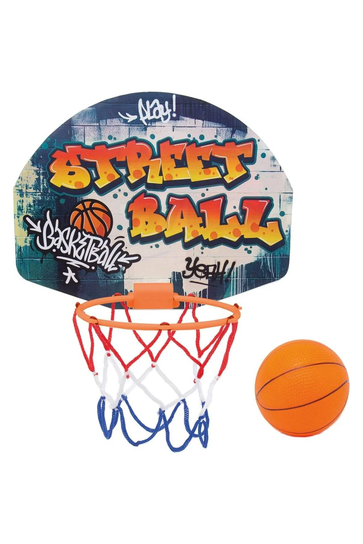 107406024 basketbol seti, kapı askılı, tahta 27 x 5 x 21 cm, file