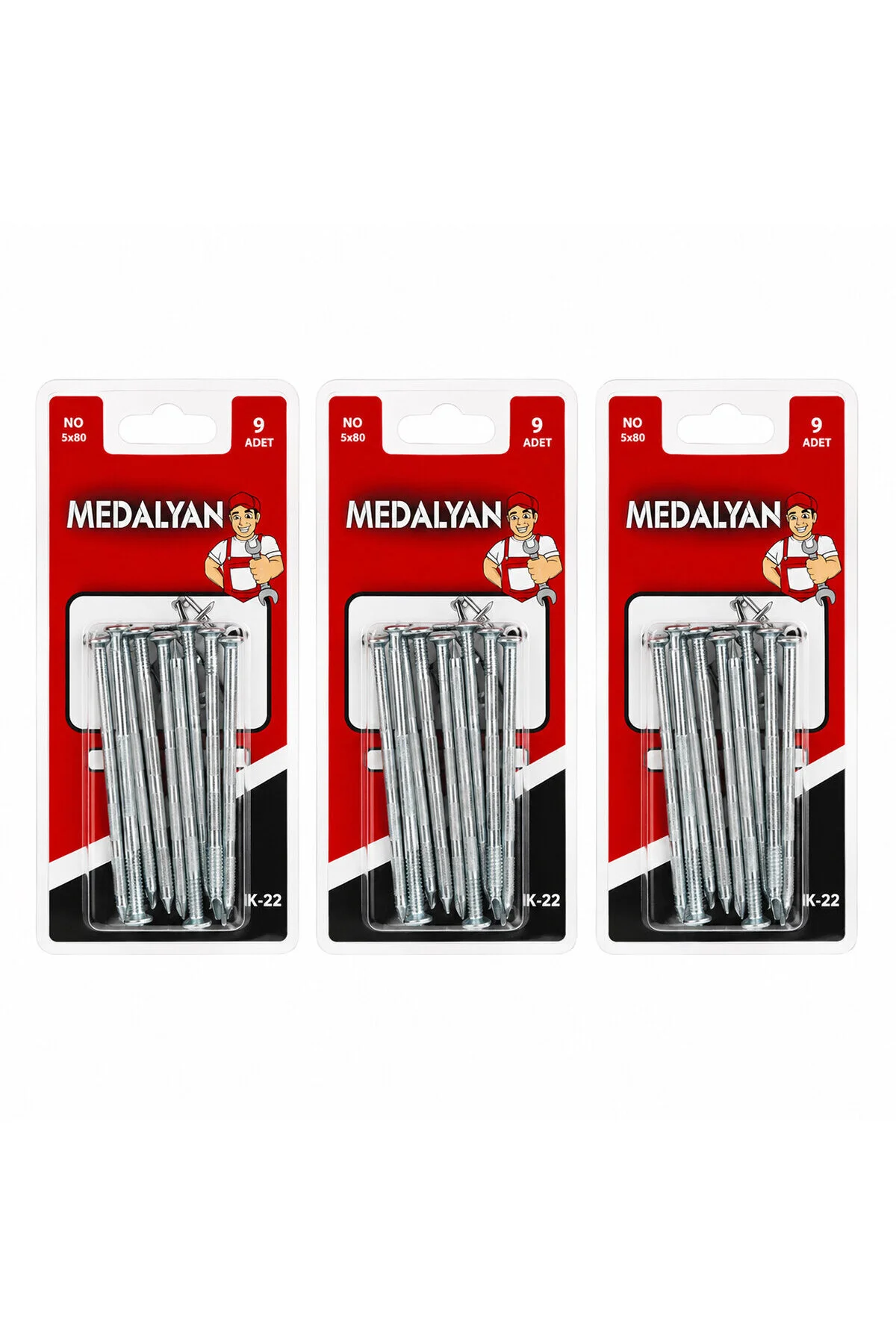 108 Adet 5X80 Beton Çelik Çivi 12X9PCS 108 Adet 5X80 Beton Çelik Çivi 12X9PCS