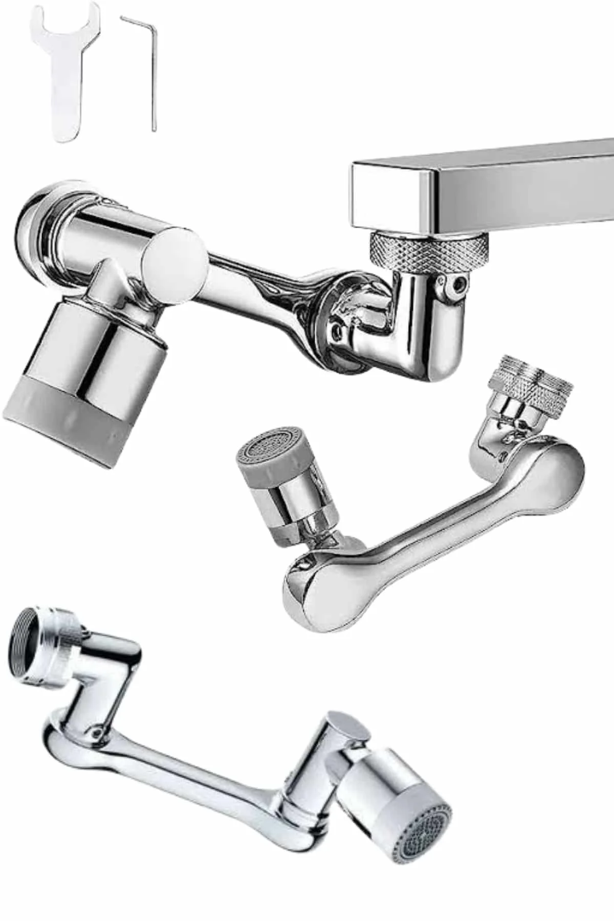 1080° Çok Yönlü Musluk Aparatı Püskürtme ve Köpük Akışlı - Lisiny