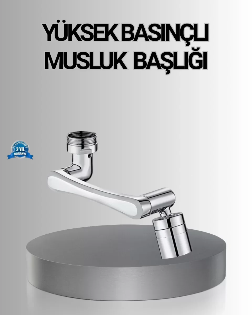1080° Dönebilen Musluk Başlığı Robotik Kol Havalandırıcı Çok Yönlü Su Yönlendirme - Lisinya