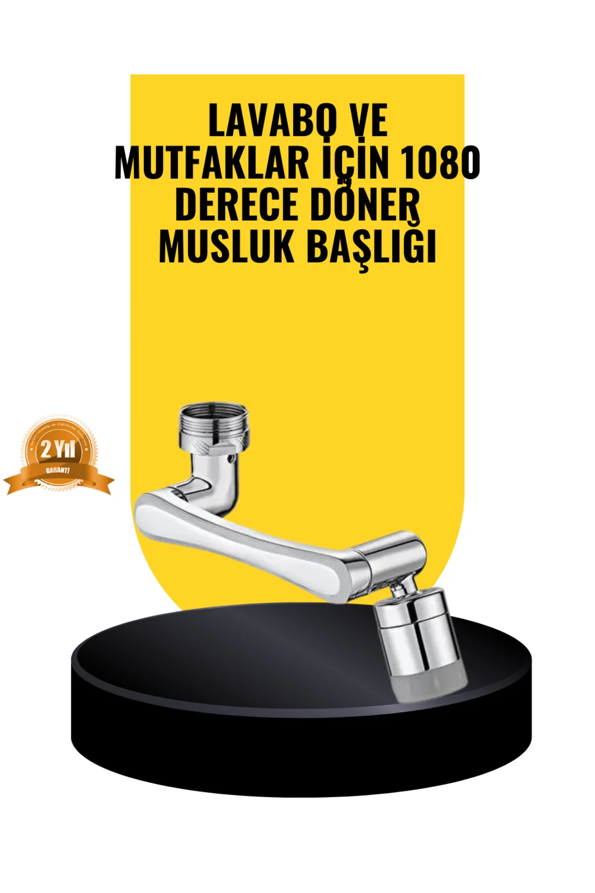 1080° Dönebilen Musluk Başlığı 2 Su Modlu Ayarlanabilir Esnek Tas