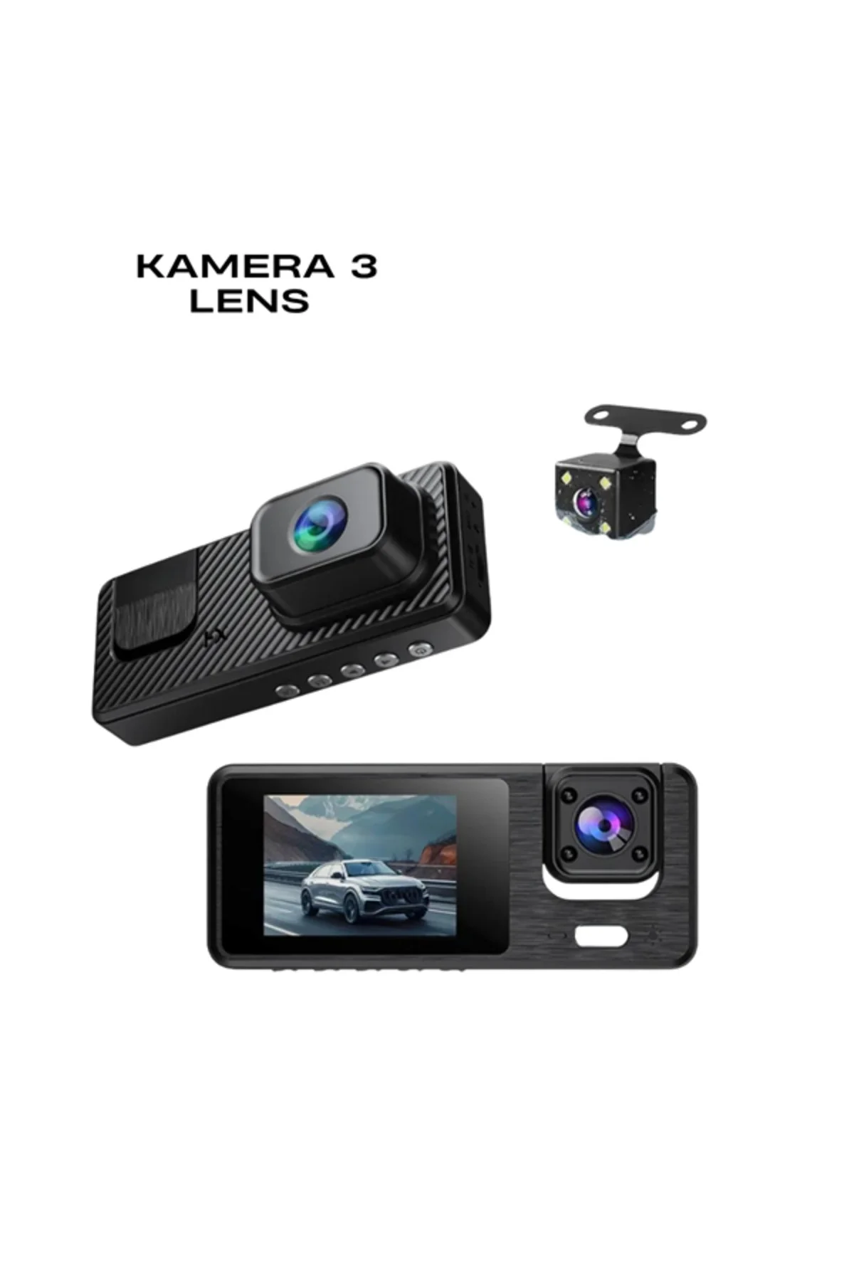 1080P 3 Kameralı Araç DVR -Q301
