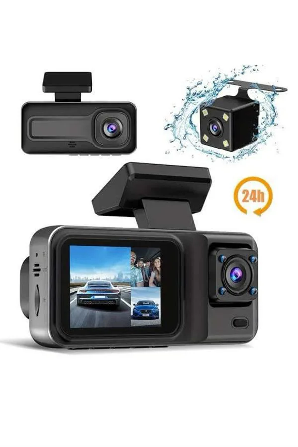 1080P 3 Lensli WİFİ Araç İçi Kameralı Ekran DVR Kaydedici Gece Görüşlü Fiyatı, Yorumları ve Özellikleri