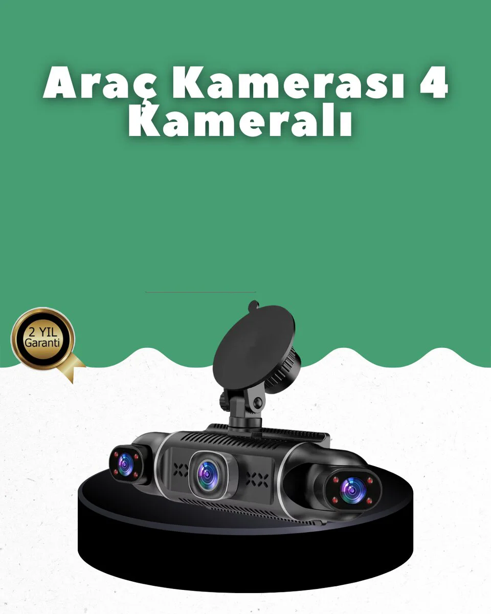 1080P 4 Kanallı Araç Kamerası GPS WiFi G Sensör ile 360° Park ve Gece Görüşü