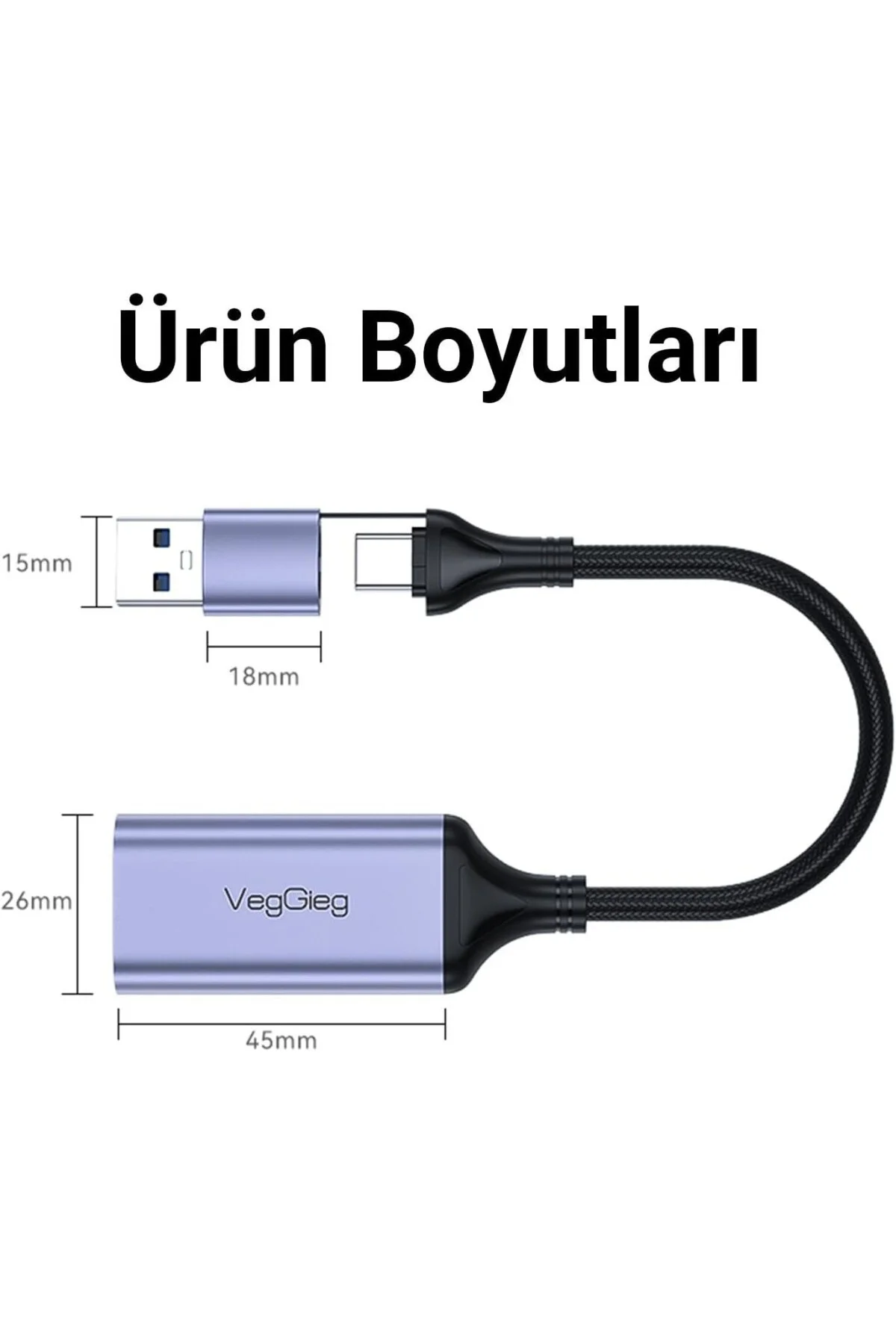1080P 60Hz HDMI Video Capture Card USB 3.0 ve Type-C Görüntü Yaka
