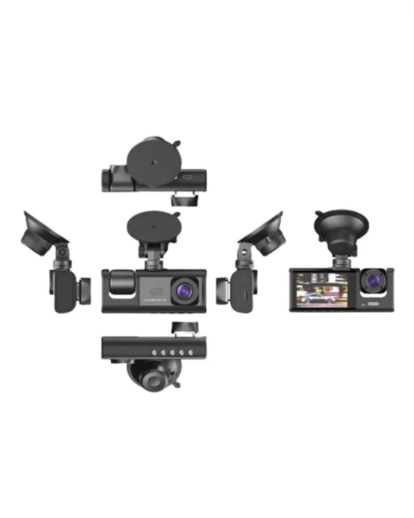 1080p Araç İçi Güvenlik Kamerası - G-Sensör ve Hareket Algılama Destekli 3 Kameralı Sistem