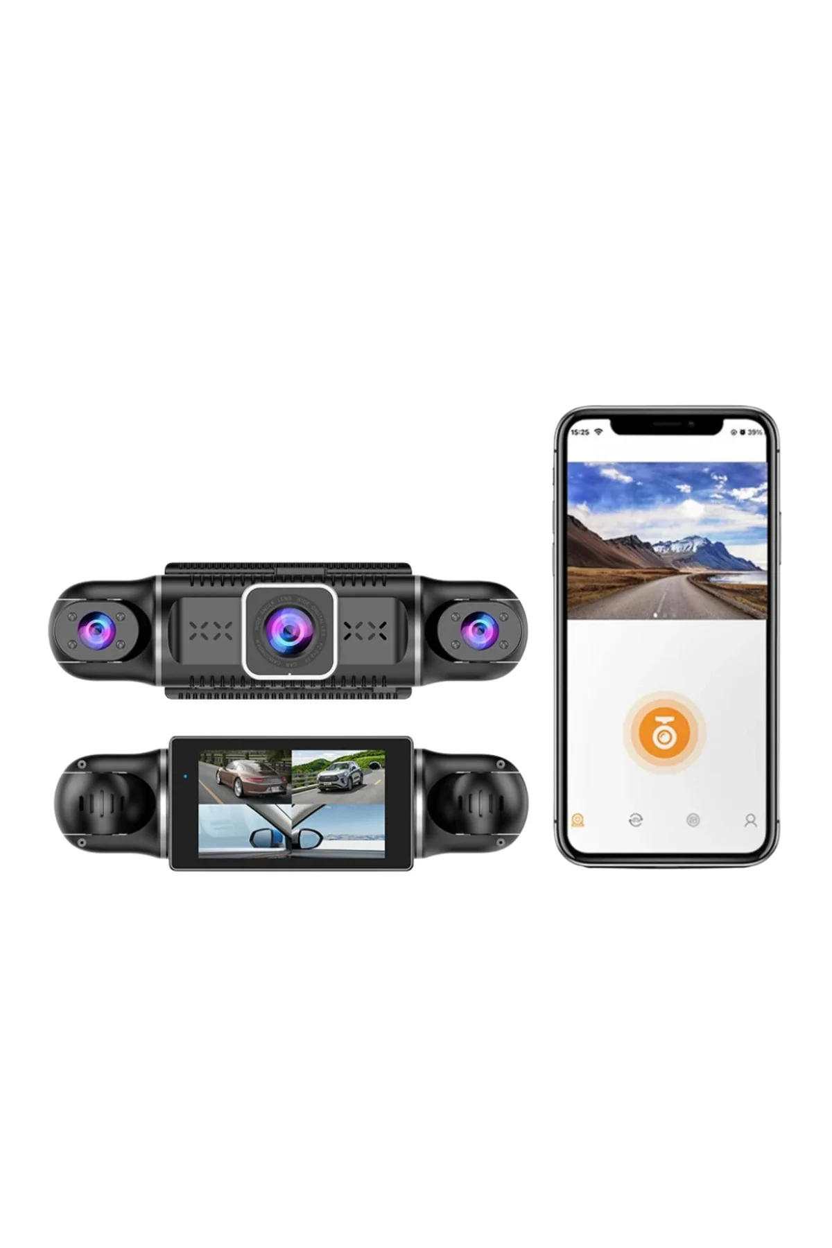 1080P Araç Kamerası Mobil Uygulama Bağlantılı G Sensörlü Güvenlik Sistemi
