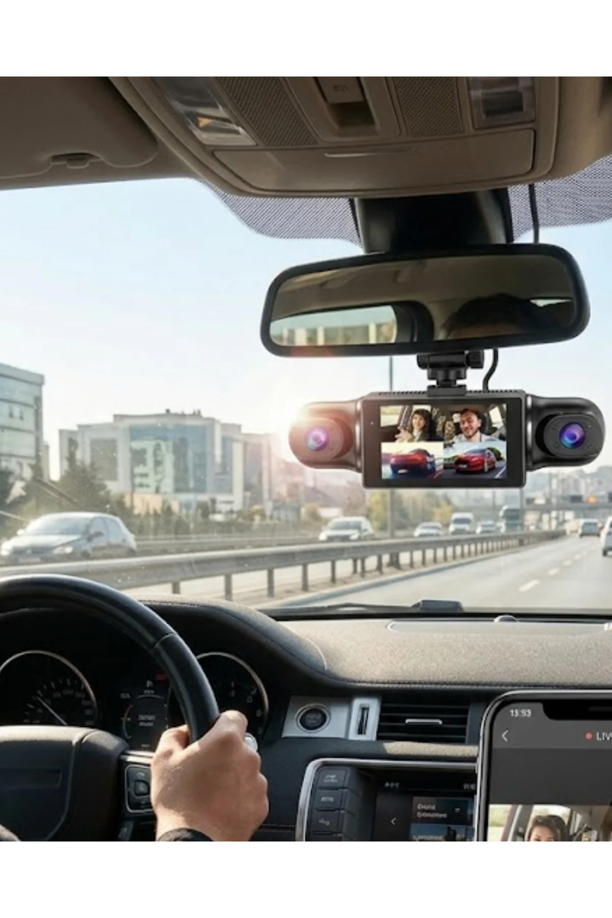 1080P Araç Kamerası Mobil Uygulama Bağlantılı G Sensörlü Güvenlik Sistemi