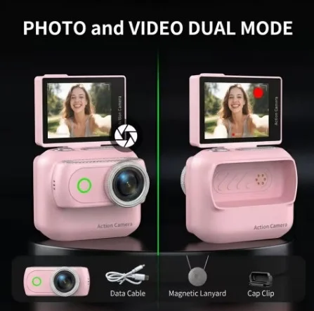1080p Dijital Video Kamera (32gb) Kart Dijital Vlog Fotoğraf Makinesi Türkçe Pembe 1080p Dijital Video Kamera (32gb) Kart Dijital Vlog Fotoğraf Makinesi Türkçe Pembe