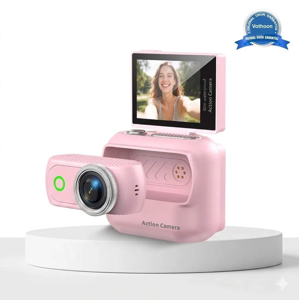 1080p Dijital Video Kamera (32gb) Kart Dijital Vlog Fotoğraf Makinesi Türkçe Pembe 1080p Dijital Video Kamera (32gb) Kart Dijital Vlog Fotoğraf Makinesi Türkçe Pembe