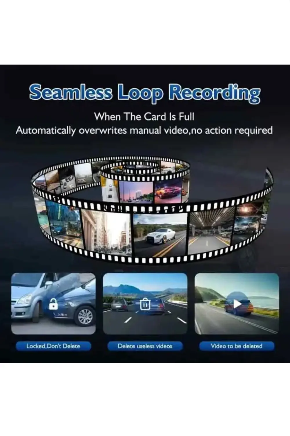 1080P Full HD 1296P Wifi HD Araç Kamerası Black Box Araç İçi Kame