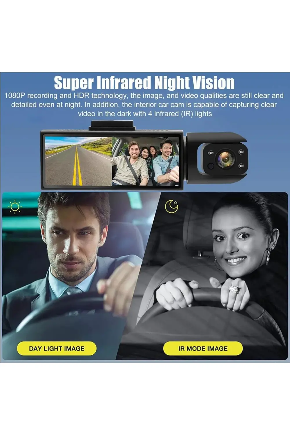 1080P Full HD 1296P Wifi HD Araç Kamerası Black Box Araç İçi Kame