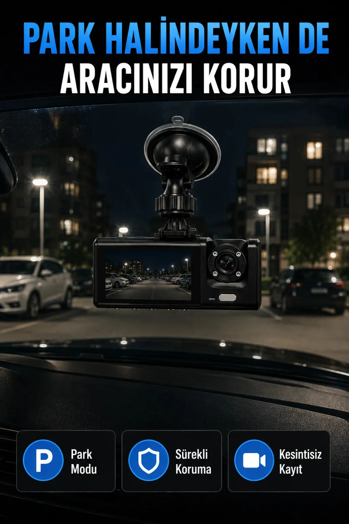 1080P Full HD Araç İçi Kamera WiFi Bağlantılı Çift Kameralı Geniş Açılı Araç Kayıt Kamerası 1080P Full HD Araç İçi Kamera WiFi Bağlantılı Çift Kameralı Geniş Açılı Araç Kayıt Kamerası