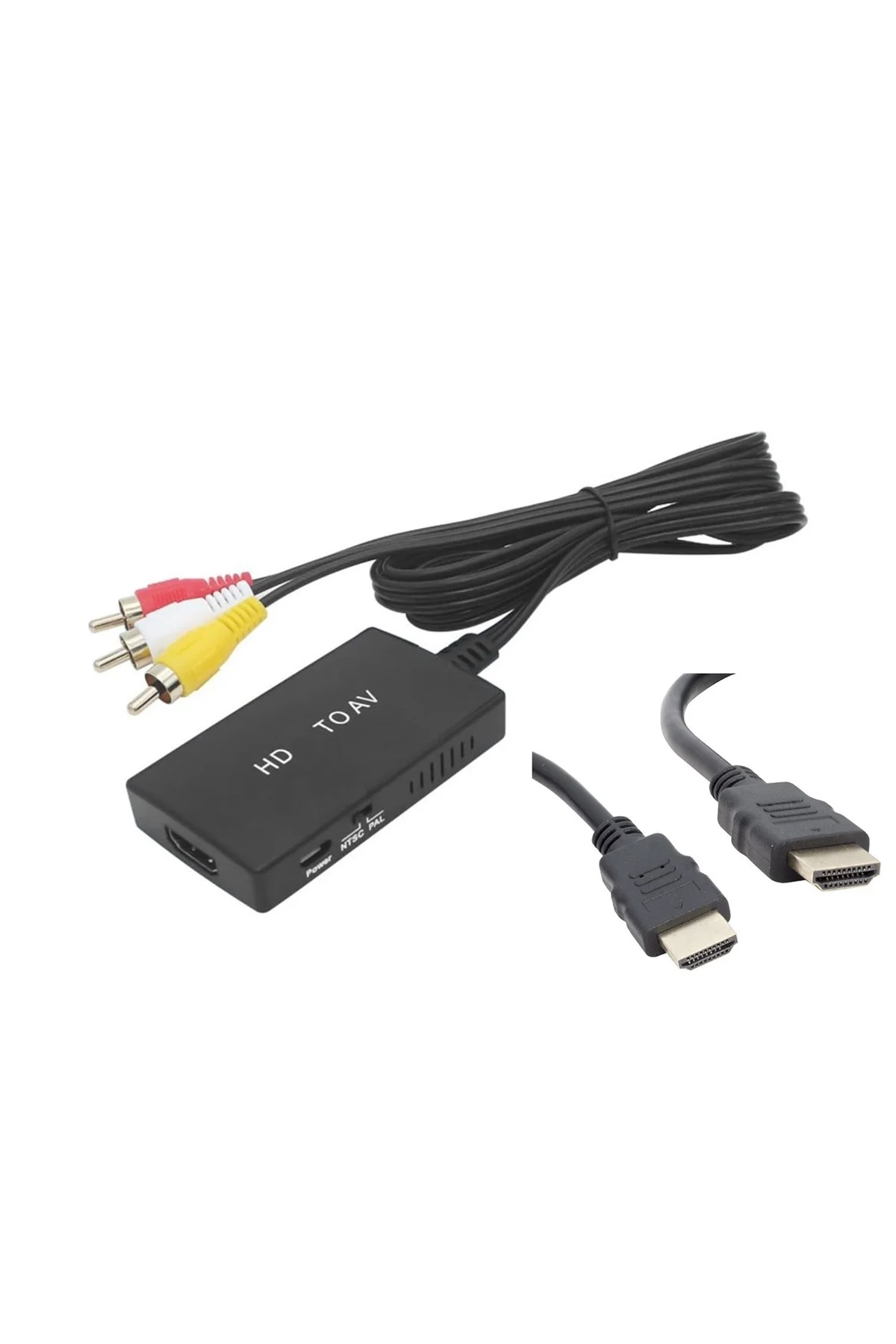 1080p Full HD HDMI - AV Çevirici Dönüştürücü Seti + HDMI Kablo 1080p Full HD HDMI - AV Çevirici Dönüştürücü Seti + HDMI Kablo