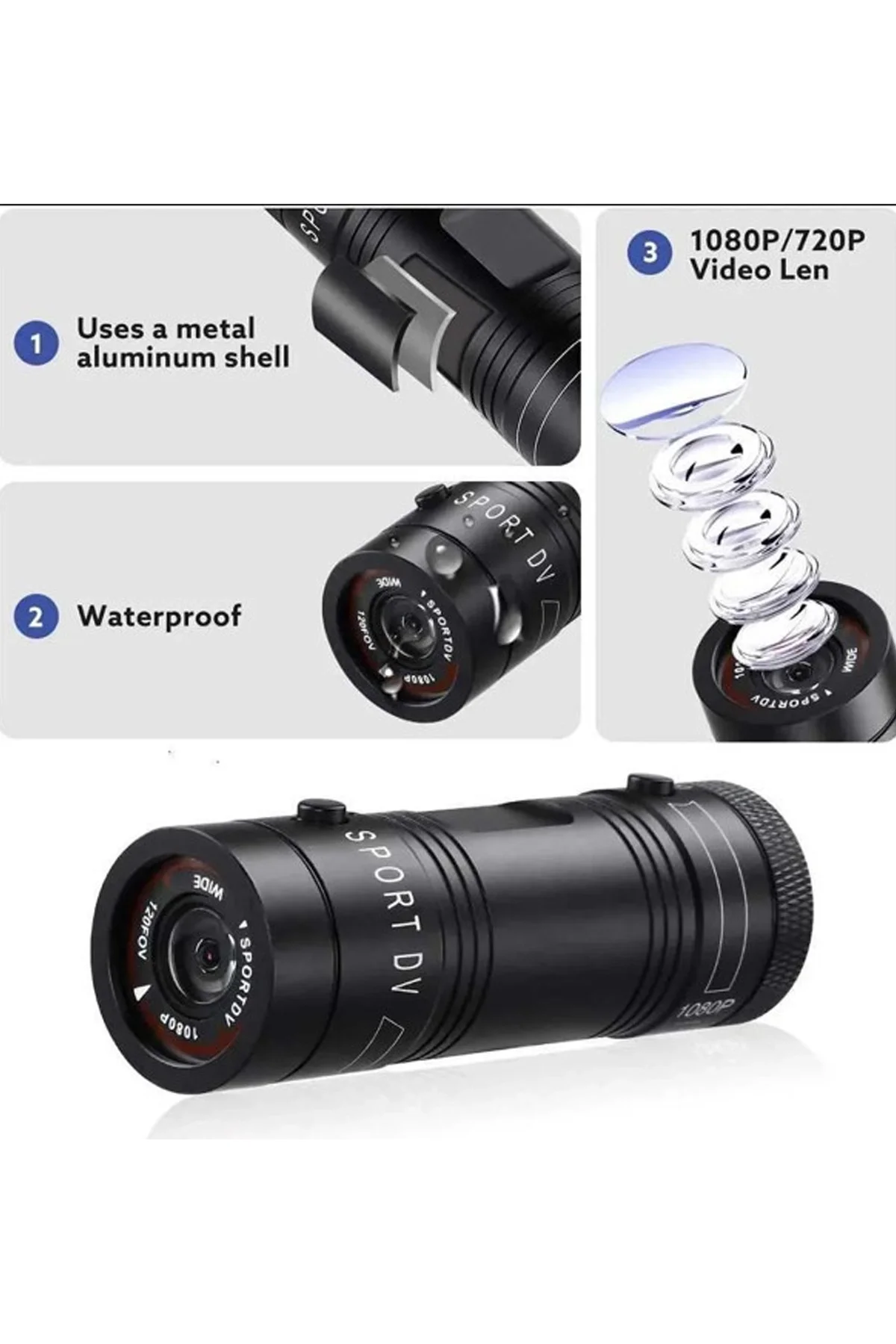 1080p Full Hd Spor Aksiyon Video Dürbün Kamera Avcılık Ve Doğa Gözlem Kamerası