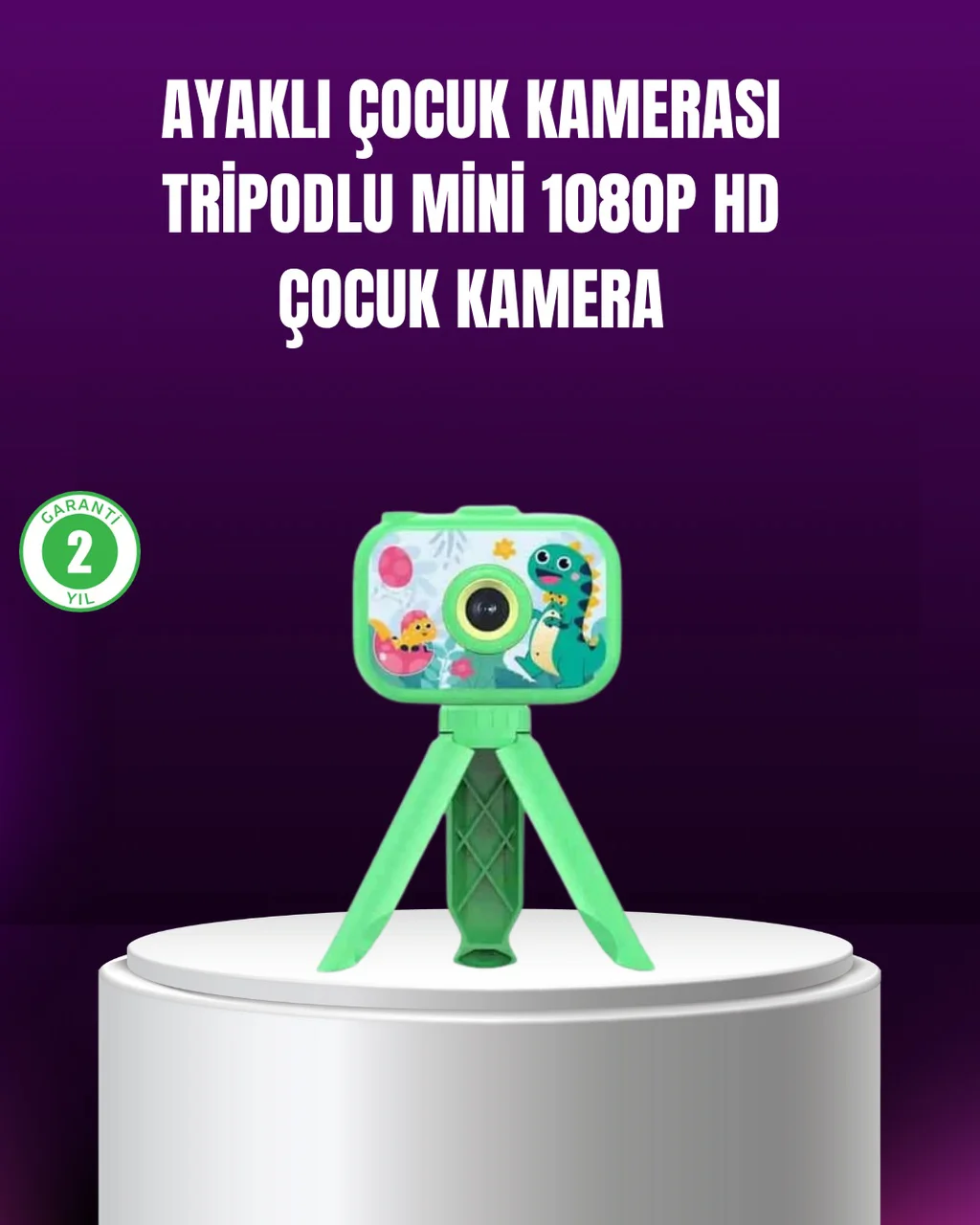 1080p Hd Çocuk Vlog Kamerası Tripod Ve Eğitici Oyunlarl