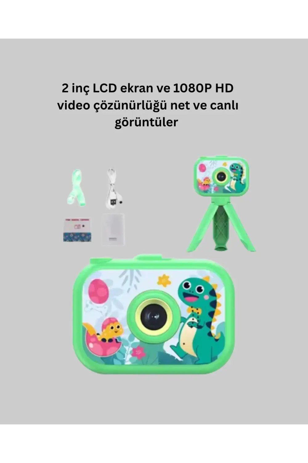 1080P HD Çocuk Vlog Kamerası – Tripod ve Eğitici Oyunlarl