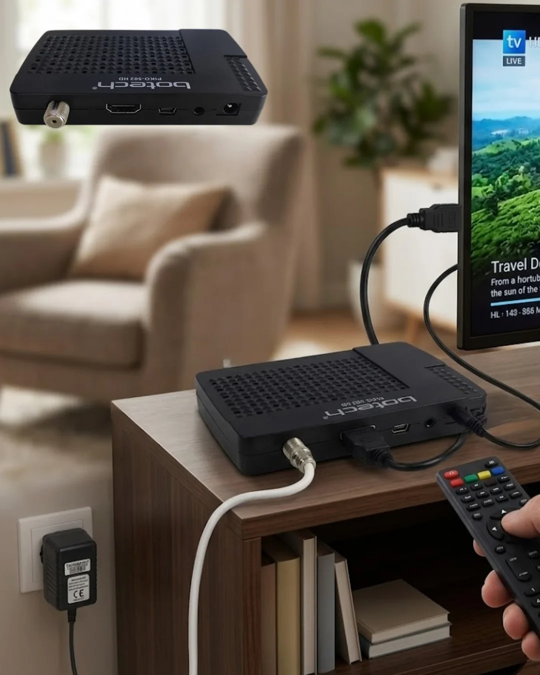 1080p HD Görüntü Kaliteli Uydu Alıcı HDMI Çıkışlı USB Destekli Kolay Kurulum