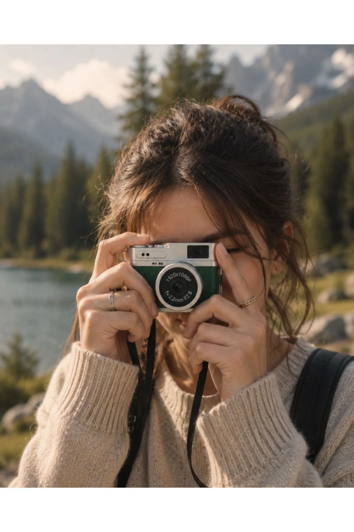 1080p Hd Mini Kamera Ips Ekranlı 4k Lens Destekli Taşınabilir Dij