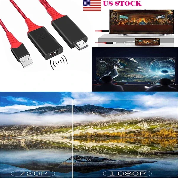 1080p HDMI 2 İn1 Cast Telefondan TV Wireless Dönüştürücü Adaptör - HD Akış Çözümü