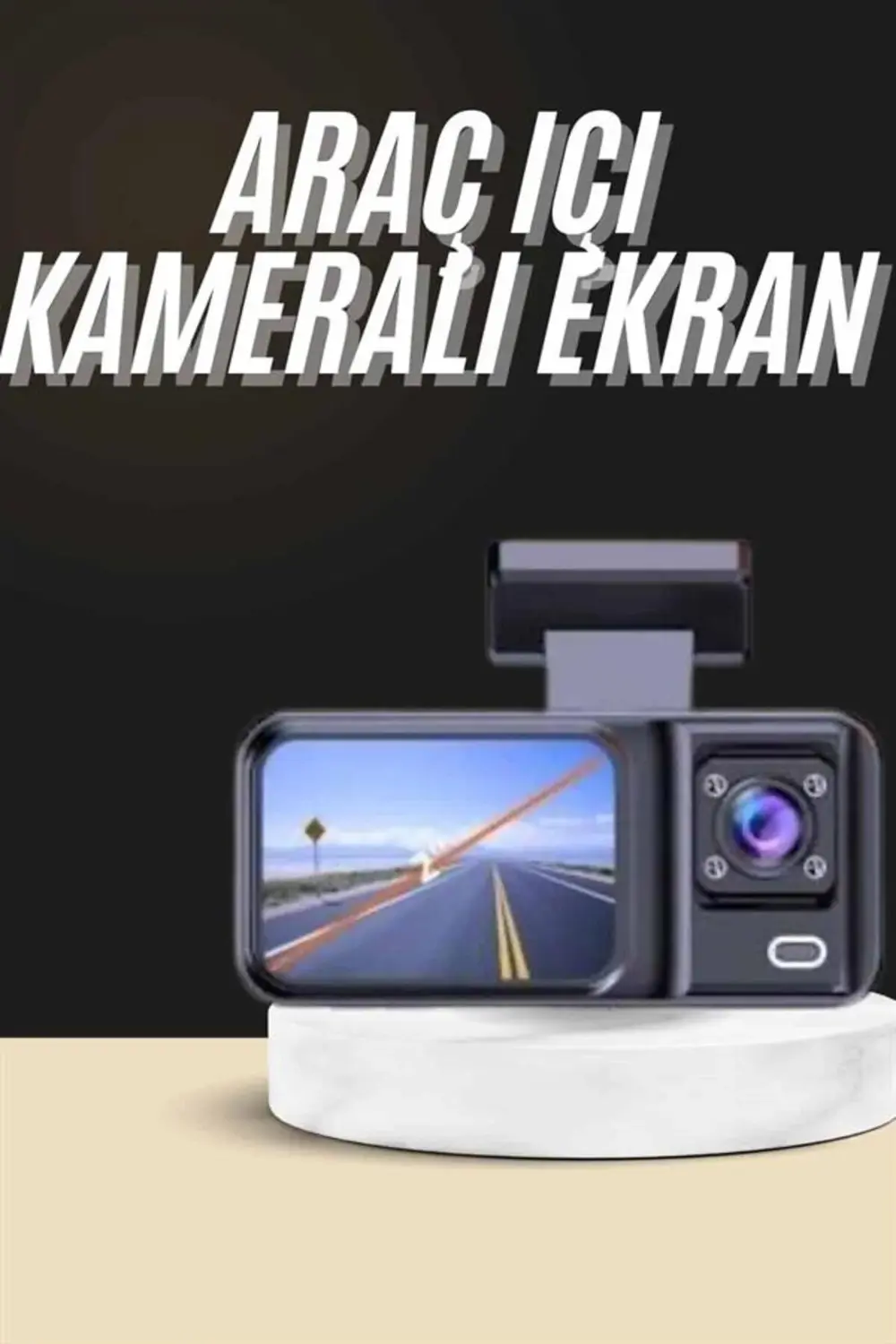 1080p Sürüş Kaydedici 2 İnç Araç Araba Ön İç Arka DVR IPS Ekran