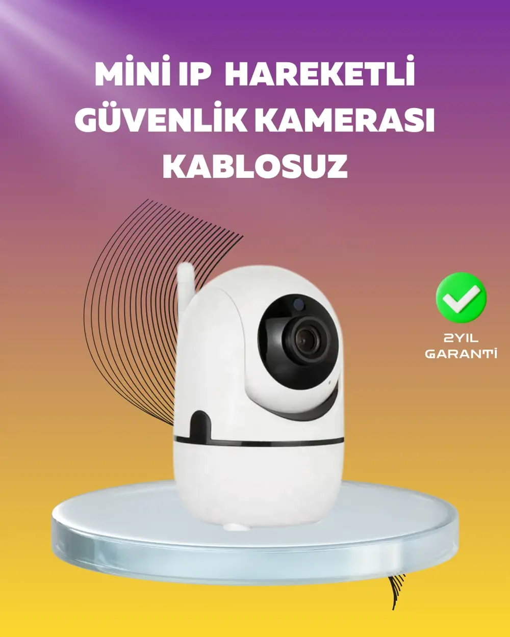 1080P WiFi Akıllı Güvenlik Kamerası – Pan & Tilt, Hareket Takip v