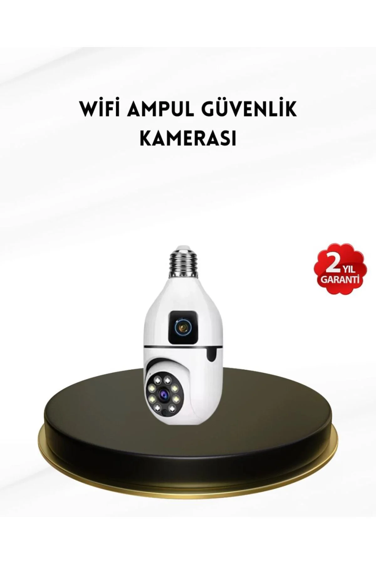 1080p Wifi Ampul Kamera Uzaktan Erişimli Hareket Sensörlü Gece Gö