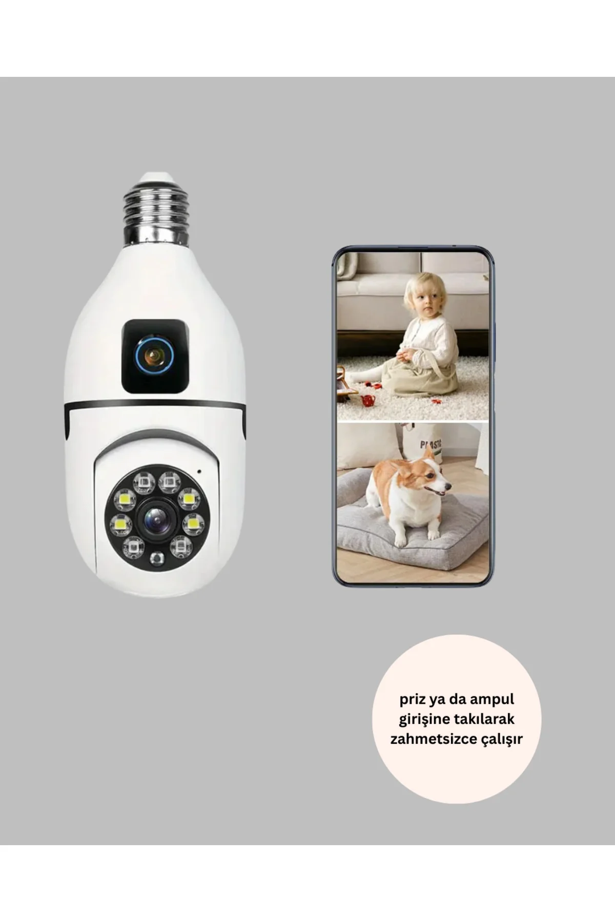 1080P WiFi Ampul Kamerası