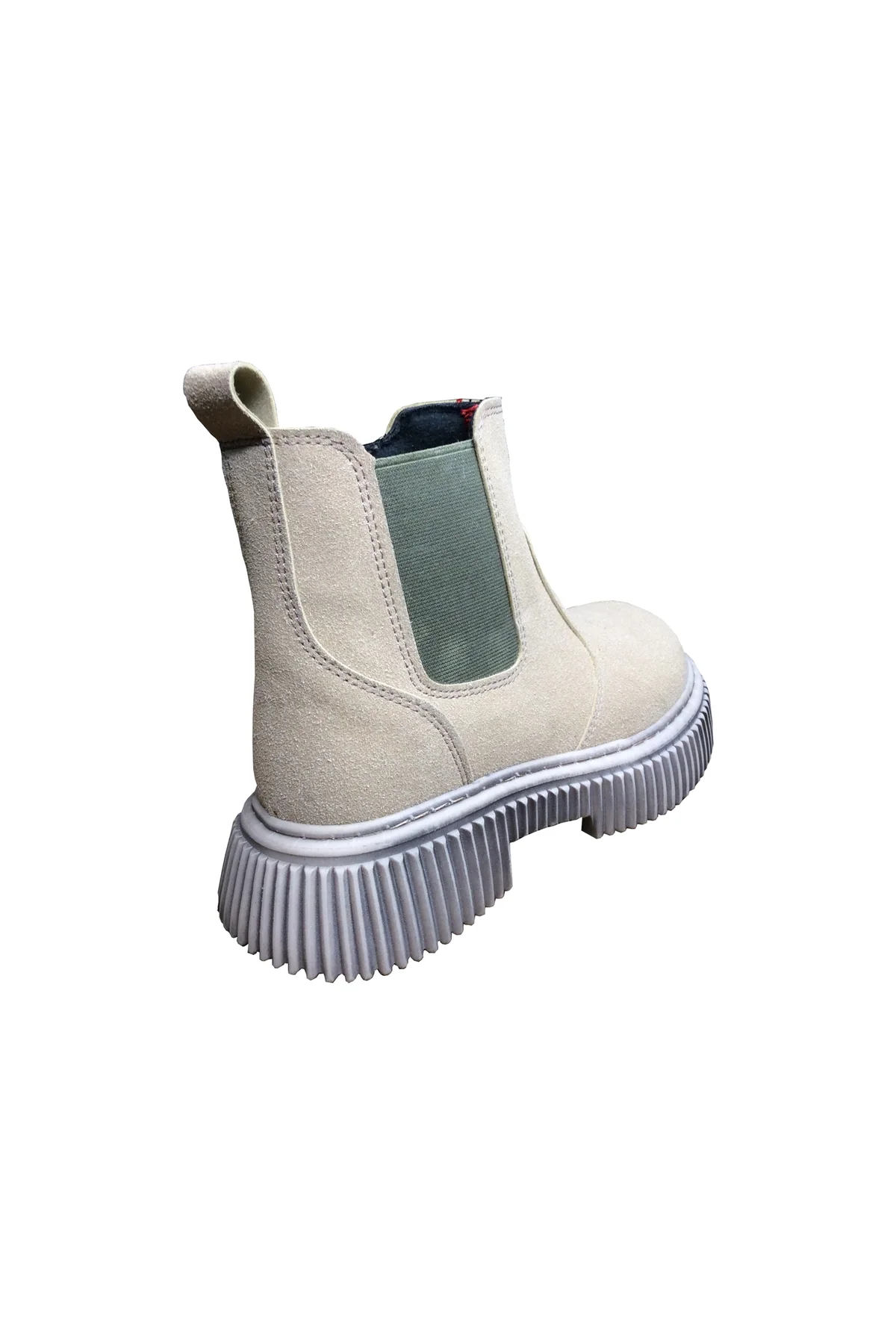 1087 Filet Unisex Erkek Ve Kız Çocuk Bot Bej Süet Yanı Lastikli v